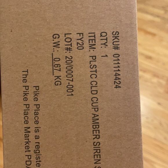 STARBUCKS pike place amber mermaid siren tumbler - Picture 8 of 12